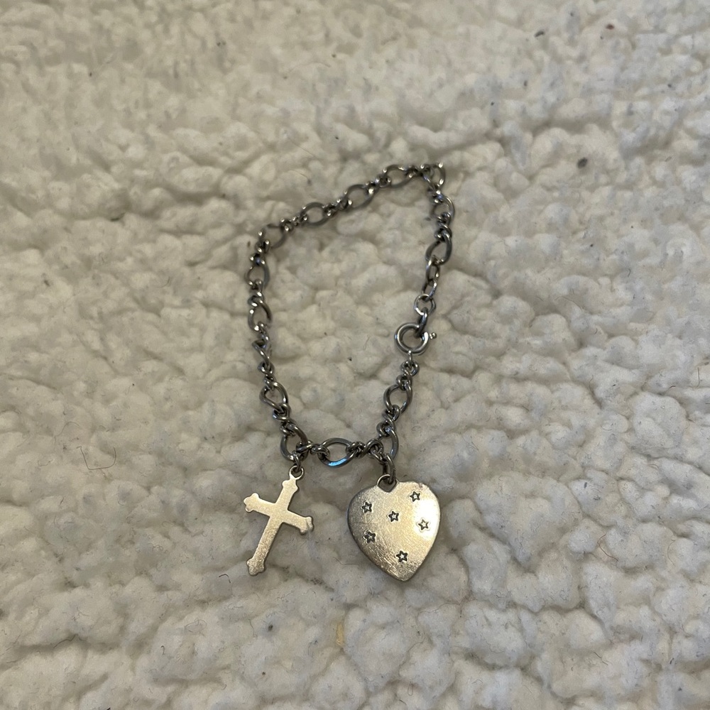 ☀️ 3 for $30 Cross and Heart Bracelet Sterling ☀️